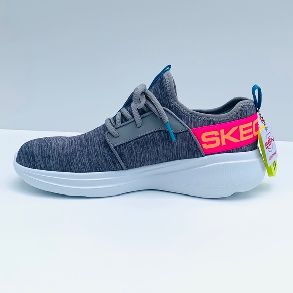 SKECHERS GOrun Fast Lively Women Gray Sneakers - Picture 2 of 9